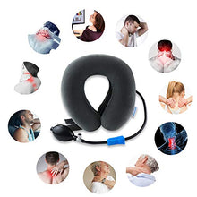 Load image into Gallery viewer, Cervical Neck Traction Device, Inflatable Cervical Traction Collar Brace Ideal for Neck Support Instant Relief for Chiropractic Chronic Neck Pain, Spine Alignment, Adjustable Pillow Size